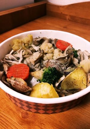 レンジで簡単！具だくさんアヒージョ♪-レシピのメイン写真