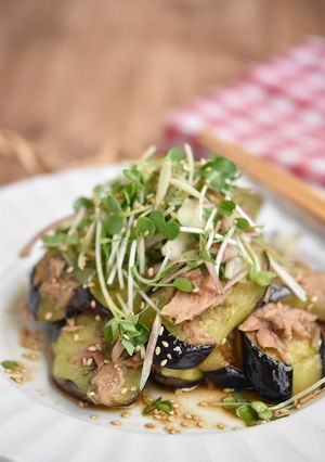 ツナとなすの薬味サラダ-レシピのメイン写真