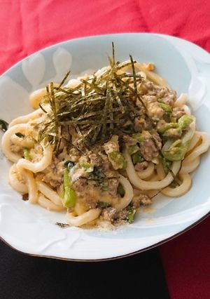 粉不要！うどんdeカルボナーラ-レシピのメイン写真