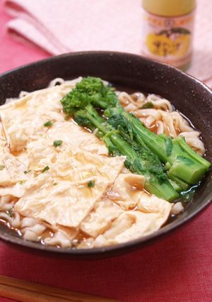 湯葉と菜の花の柚子艶うどん-レシピのメイン写真
