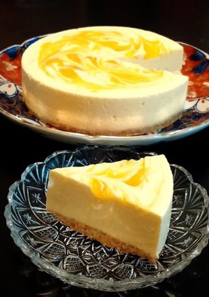 マンゴー缶で！マンゴーレアチーズケーキ-レシピのメイン写真