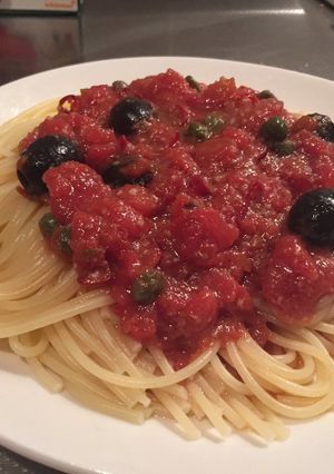 絶品パスタ　プッタネスカを作ろう！-レシピのメイン写真
