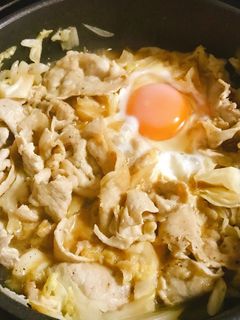 焼肉のタレで!すき煮風!肉キャベツ炒め☆-レシピのメイン写真