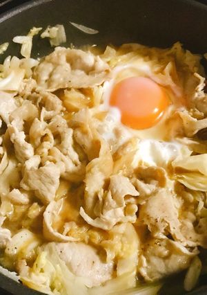 焼肉のタレで！すき煮風！肉キャベツ炒め☆-レシピのメイン写真