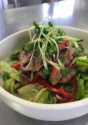 キュウリと牛肉のサラダ【JA福岡市】-レシピのメイン写真