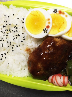旦那弁当94♥豆腐もやしハンバーグ弁当!-レシピのメイン写真