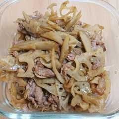 รูปของ 作り置き2☆蓮根と牛肉のしぐれ煮