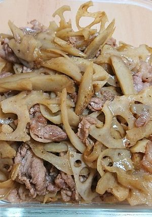 作り置き2☆蓮根と牛肉のしぐれ煮-レシピのメイン写真