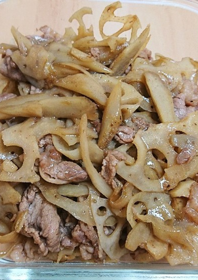 作り置き2☆蓮根と牛肉のしぐれ煮-レシピのメイン写真