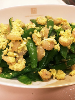 スナップえんどうとむきえびの炒め物-レシピのメイン写真