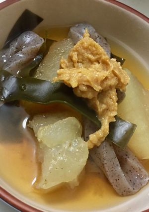 冬瓜とコンニャクの煮物-レシピのメイン写真