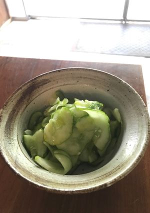 白瓜のスライスして塩もみオリーブオイル-レシピのメイン写真