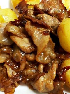 豚肉とじゃがいもの甘辛炒め-レシピのメイン写真