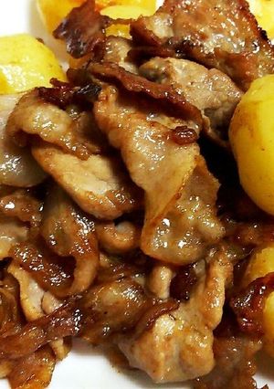 豚肉とじゃがいもの甘辛炒め-レシピのメイン写真