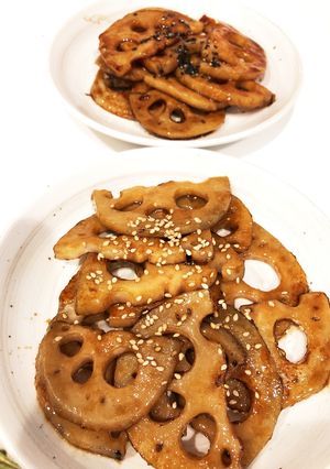 れんこんのきんぴら(甘酢と甘辛の二種)-レシピのメイン写真