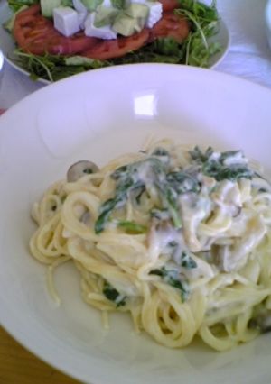 ほうれん草とシメジのクリームパスタ-レシピのメイン写真