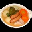 柔らか豚バラ肉のソーセージセロリポトフ