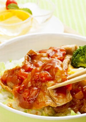 豚てりケチャップ丼-レシピのメイン写真