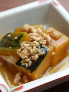 【簡単作り置き】かぼちゃのそぼろ煮-レシピのメイン写真