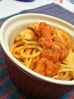 カニ缶で!絶品トマトパスタ-レシピのメイン写真