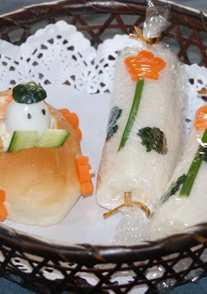 ポテトサラダの彩りパン(*^-^*)-レシピのメイン写真