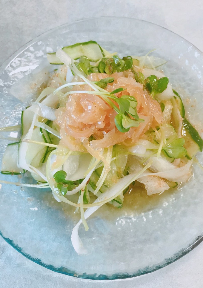 くらげとスライス野菜の中華風 和え物-レシピのメイン写真