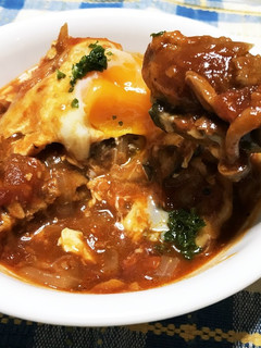 簡単★適当★トマト煮込みハンバーグ-レシピのメイン写真