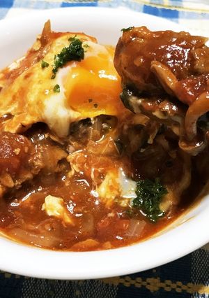 簡単★適当★トマト煮込みハンバーグ-レシピのメイン写真