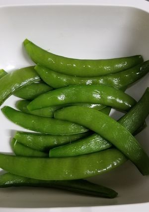 グルラボでスナップえんどうをレンジ加熱-レシピのメイン写真