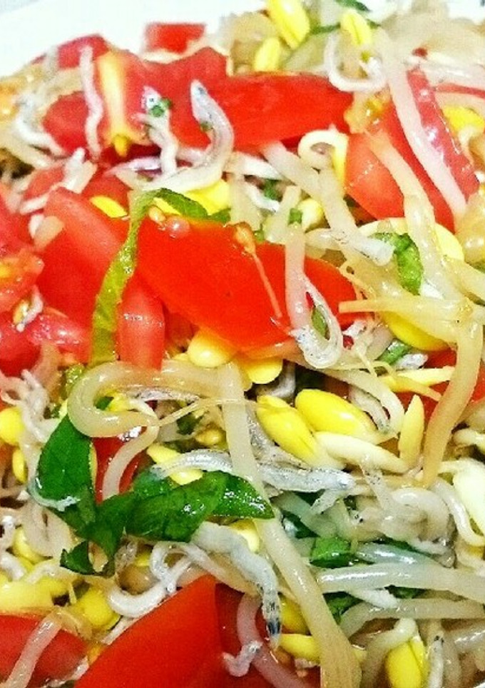 豆もやしとトマトの中華ポン酢和え♥簡単☆-レシピのメイン写真