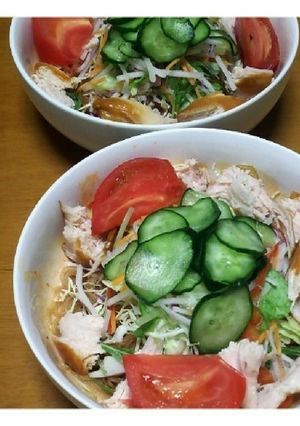 ふるるビビン冷麺でさっぱりサラダ-レシピのメイン写真