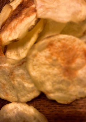 揚げない！レンジでポテトチップス-レシピのメイン写真