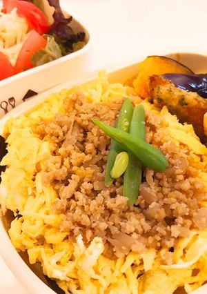 蓮根と牛蒡入り コリシャリ鶏そぼろ-レシピのメイン写真
