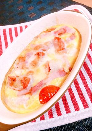 ベーコン長芋プチトマト☆*:マヨキッシュ-レシピのメイン写真