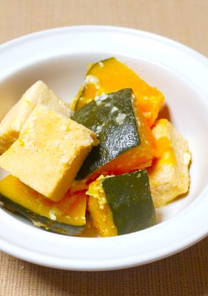 凍り豆腐とかぼちゃの煮物（フェーズフリー）-レシピのメイン写真