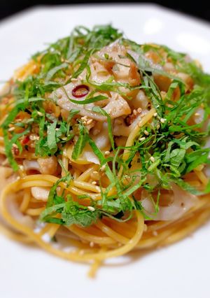 レンコンの和風パスタ-レシピのメイン写真
