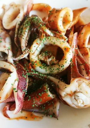 ヤリイカの豆板醤炒め-レシピのメイン写真