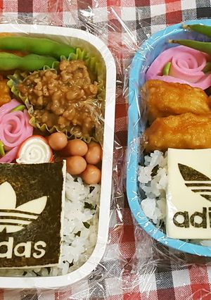 キャラ弁　アディダス弁当-レシピのメイン写真