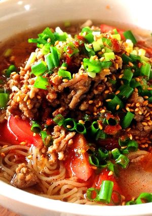 ふるる冷麺辛口で☆ピリ辛スタミナ冷麺-レシピのメイン写真