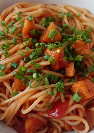 フライパンいらず♪ボリュームパスタ-レシピのメイン写真