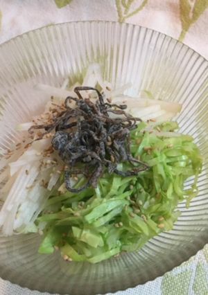 低糖質*キャベツと大根の塩昆布和え-レシピのメイン写真