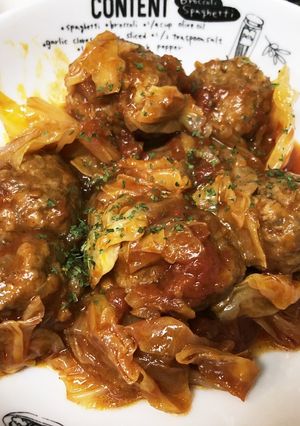 ミートボールとキャベツのトマト煮-レシピのメイン写真