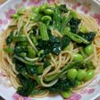 ほうれん草と枝豆の和風パスタ