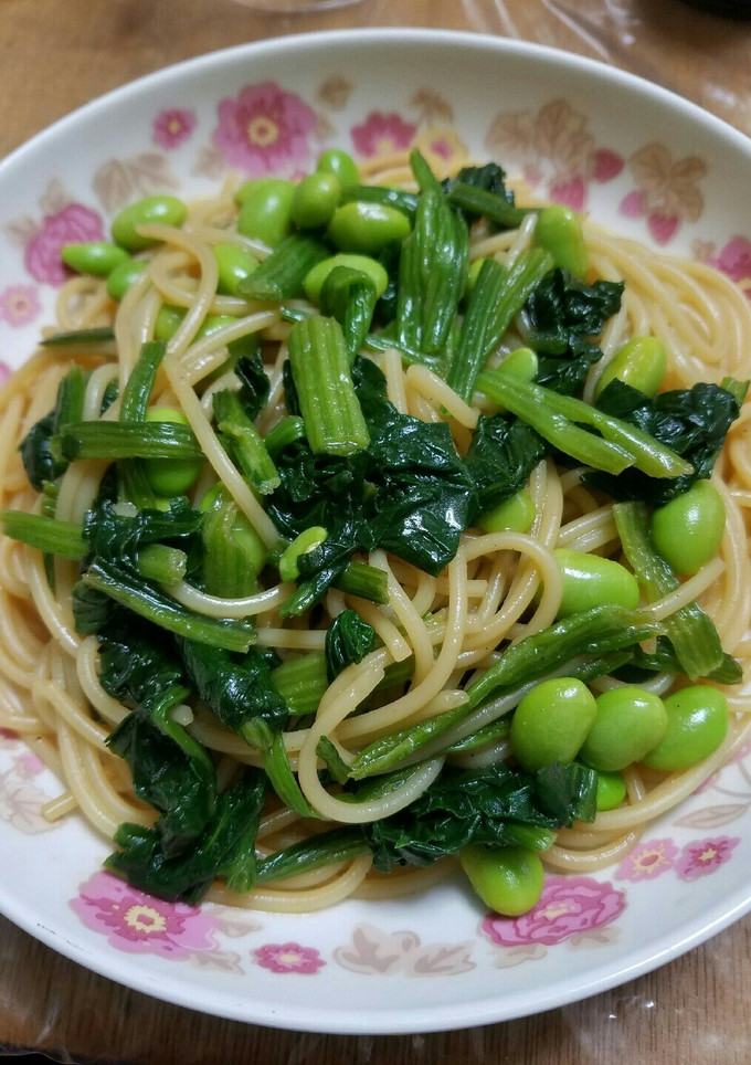 ほうれん草と枝豆の和風パスタ-レシピのメイン写真