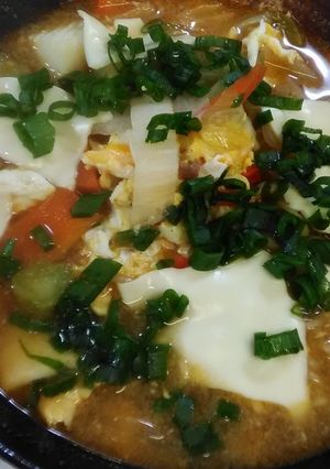 中華風アレンジ！辛ラーメンのチーズ添え-レシピのメイン写真