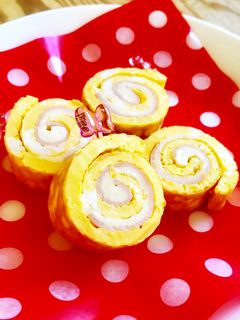 お弁当に☆くるくるハムチーズ卵焼き-レシピのメイン写真