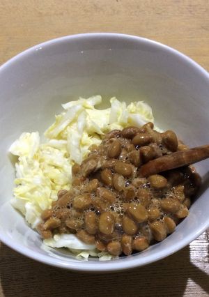 酢キャベツ+納豆-レシピのメイン写真