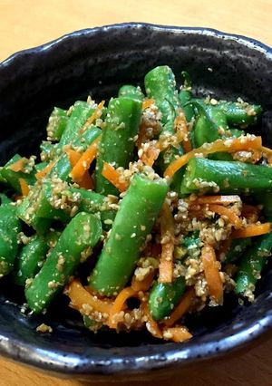 栄養逃さない！超簡単いんげんの胡麻和え＊-レシピのメイン写真