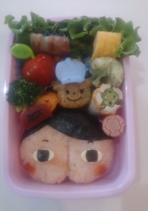 キャラ弁　おしりたんてい-レシピのメイン写真
