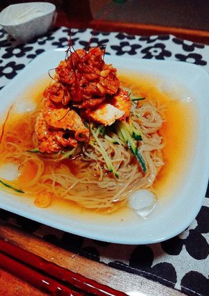 よだれ鶏乗せ冷麺-レシピのメイン写真